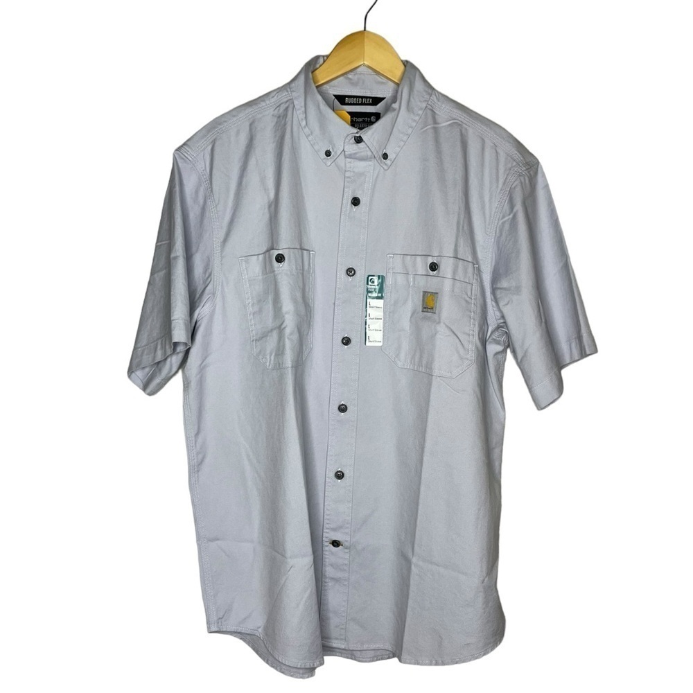 Carhartt Rugged Flex Relaxed Fit Midweight Canvas Short Sleeve Shirt NWT
